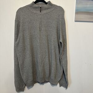 Hagen Carmel Sweater Men’s XL Gray 1/2 Zip Pullover